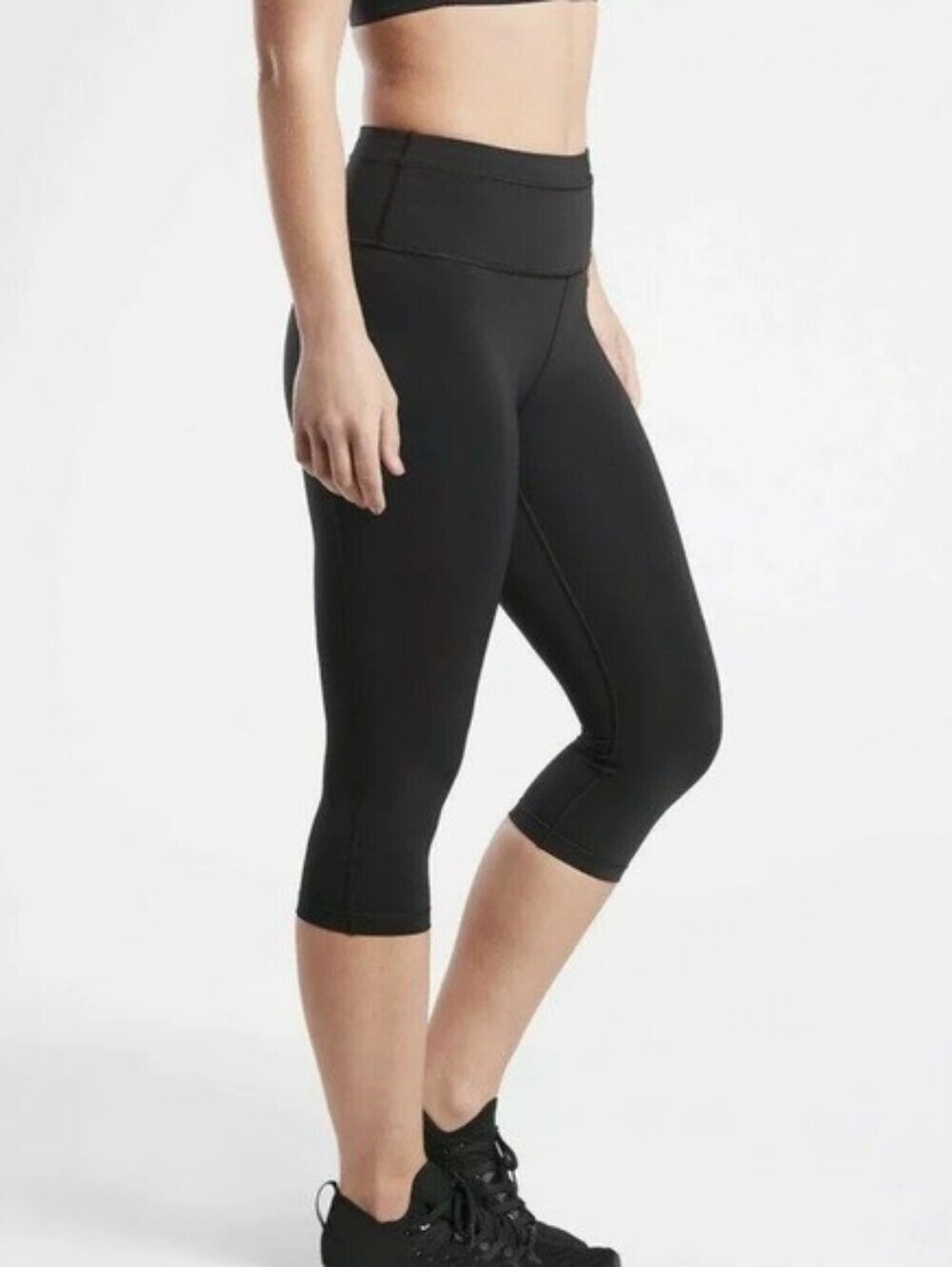 Athleta Accelerate Crop Pantalon 3/4 Accelerate Black Crop Leggings Size Medium